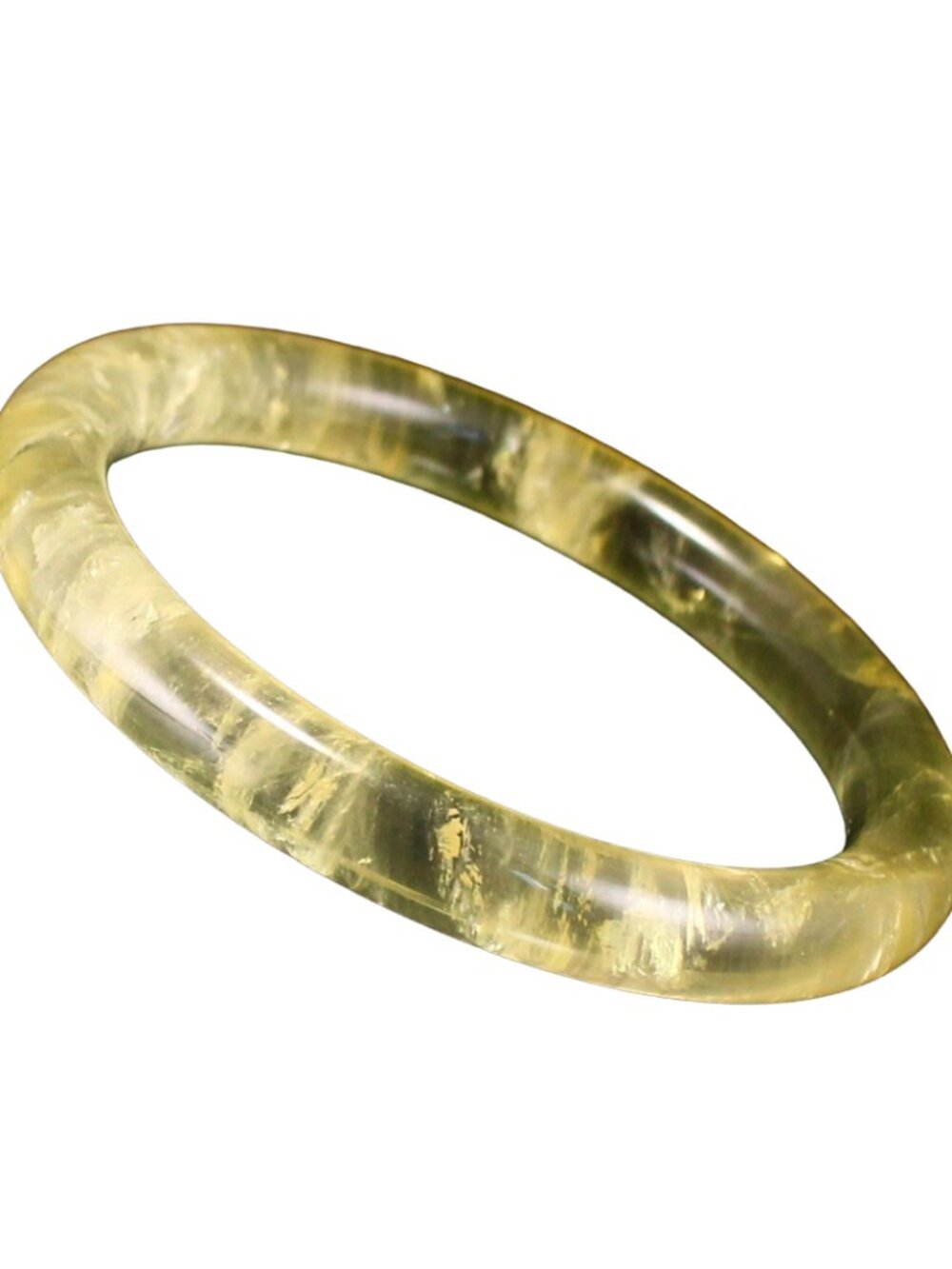 Natural Brazil Yellow Quartz Citrine Bangle Bracelet 59mm I.D. 36.78g Certified
